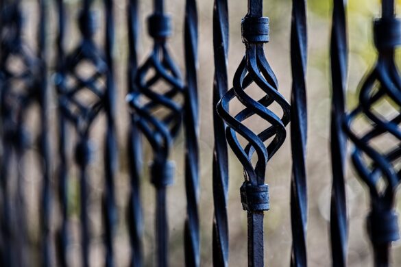 fence, railing, wrought iron